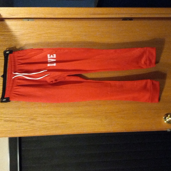 Womens Simply mm love Sweatpants red drawstring medium pockets - Picture 1 of 6